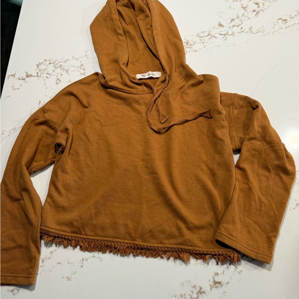 Women's Lyn burches Brown Hoodie Top